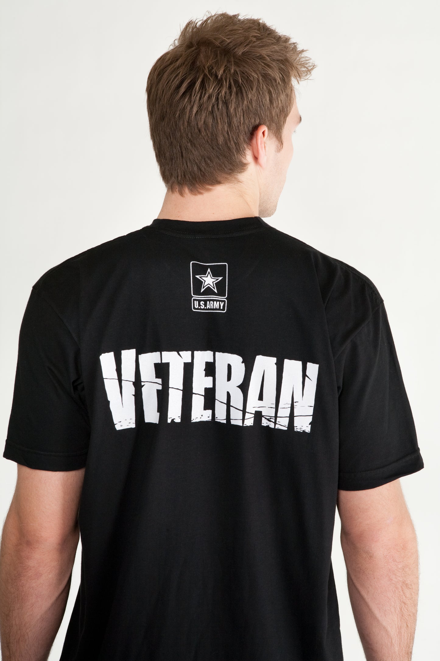 Army Veteran (on back) Vet Tix Black Short Sleeve Shirt