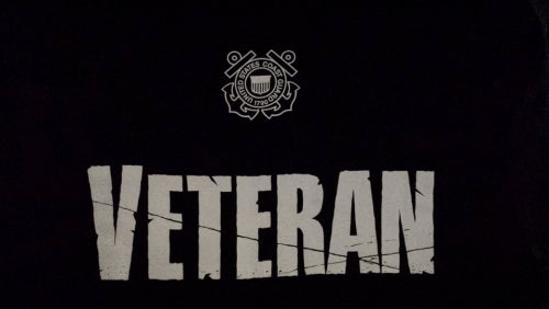 Coast Guard Veteran (on back) Vet Tix Black Short Sleeve Shirt